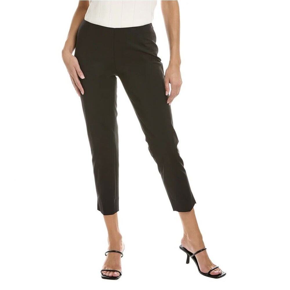 Lafayette 148 New York Slim Leg Ankle Stanton Trouser Pants Black Work Career
